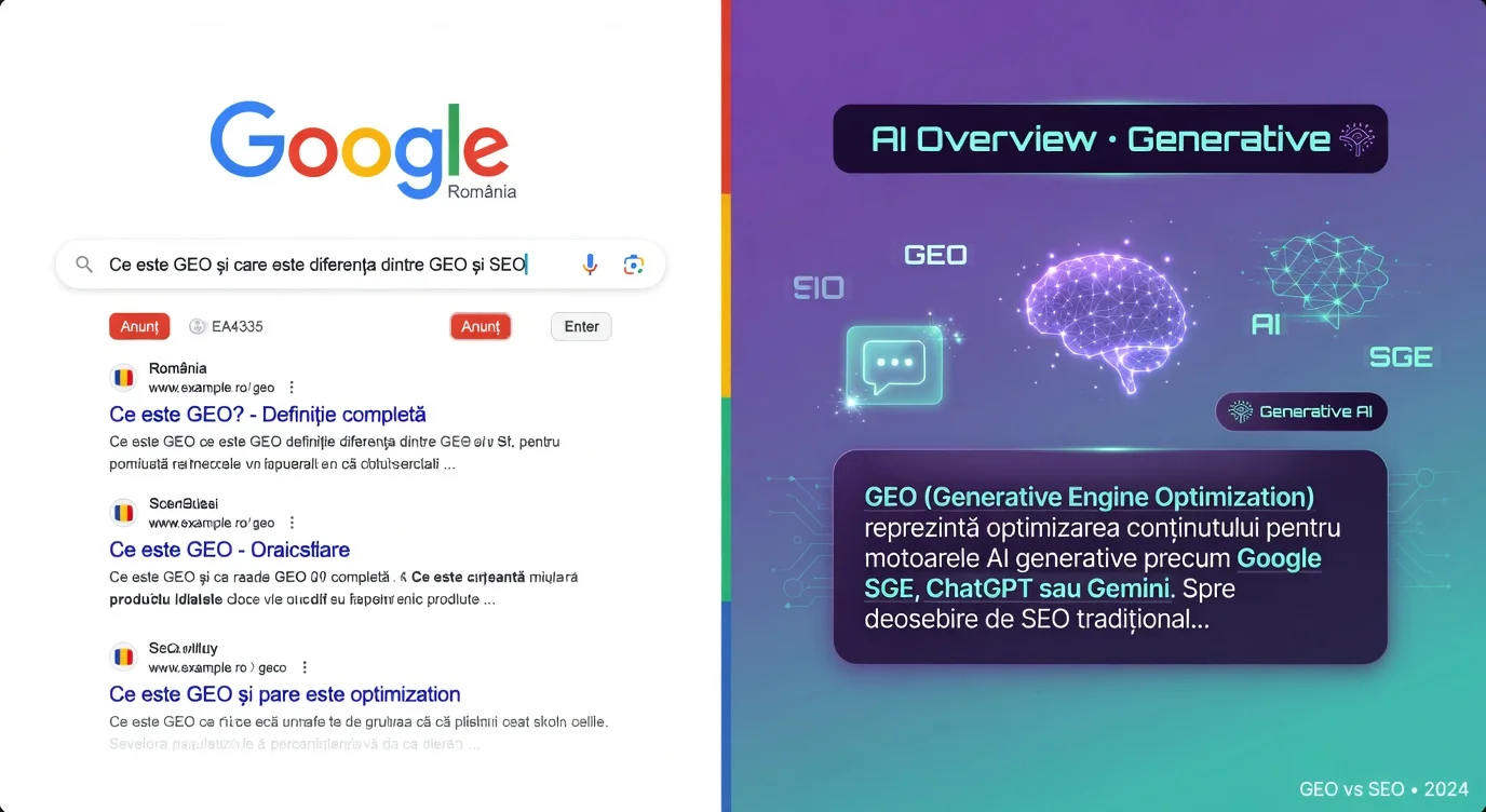 Ce este GEO și care este diferența dintre GEO și SEO în 2026