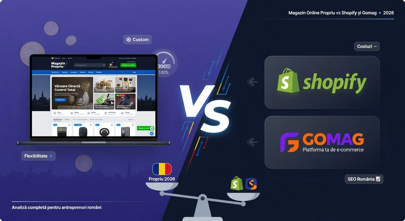 Magazin Online Propriu vs Shopify și Gomag: Ce Merită Mai Mult în 2026?