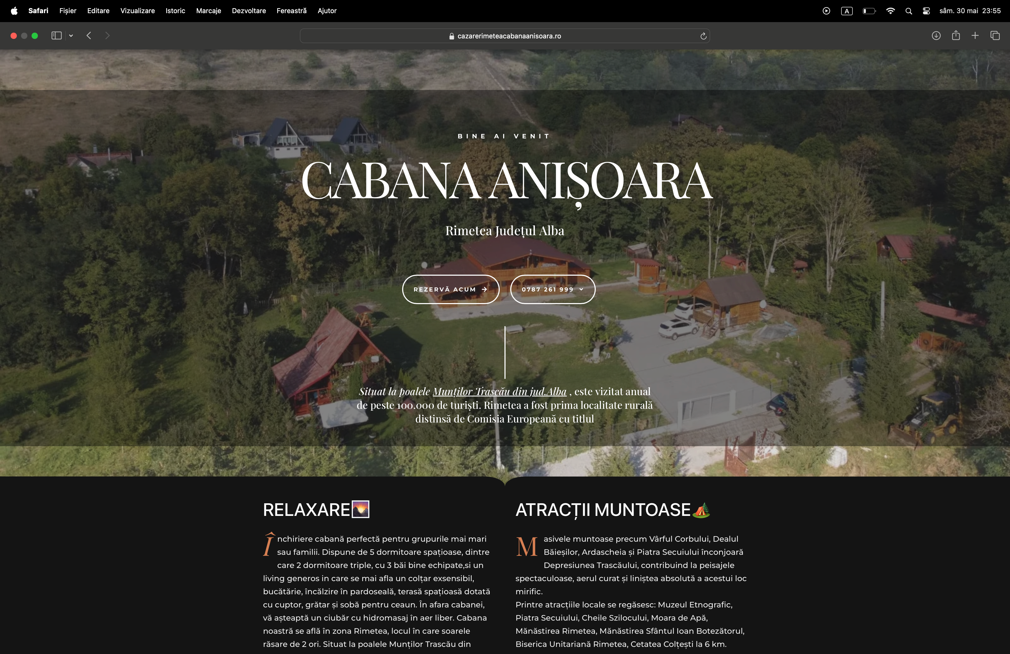 Screenshot Cabana Anișoara