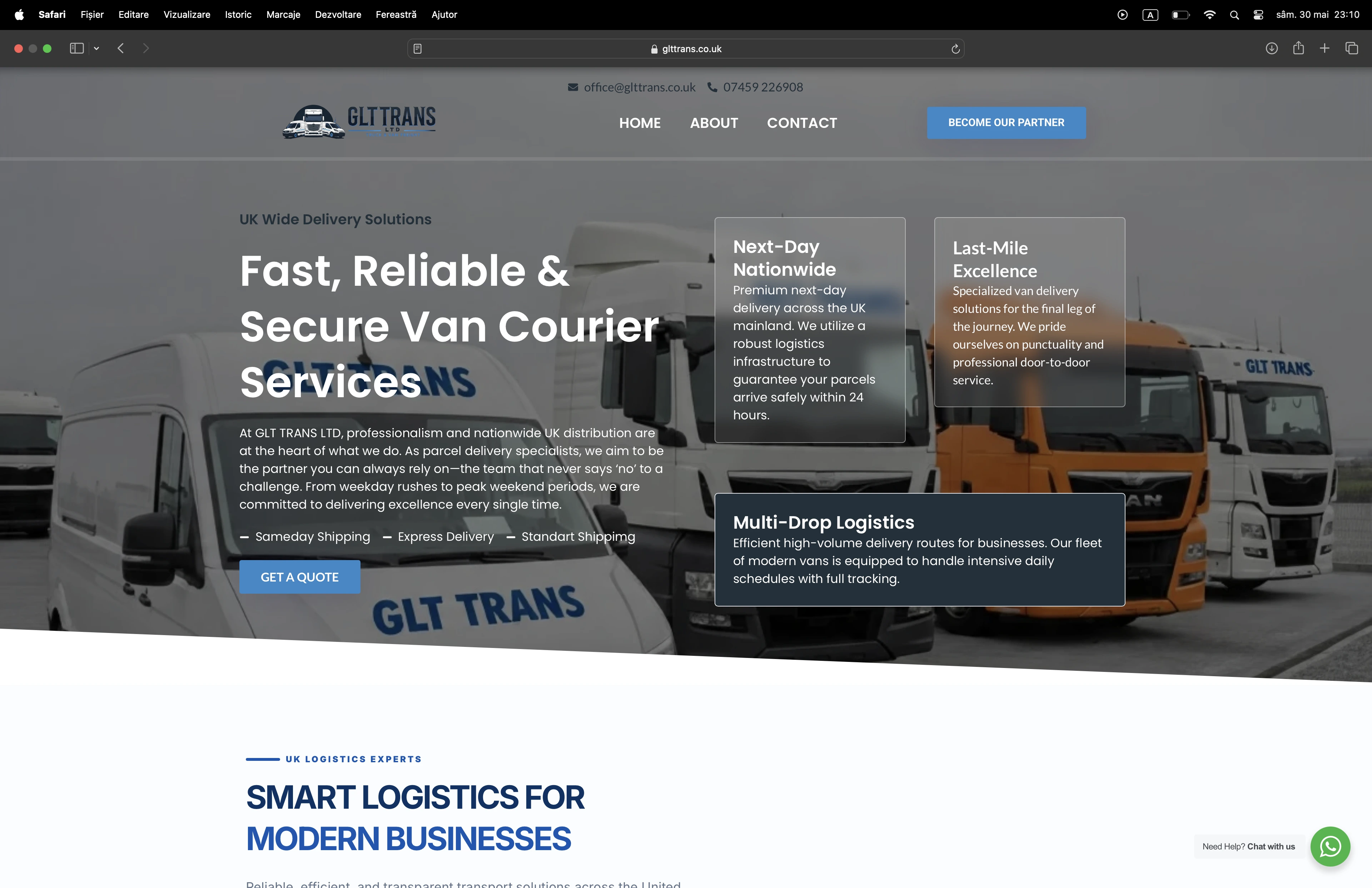 Screenshot GLT Trans