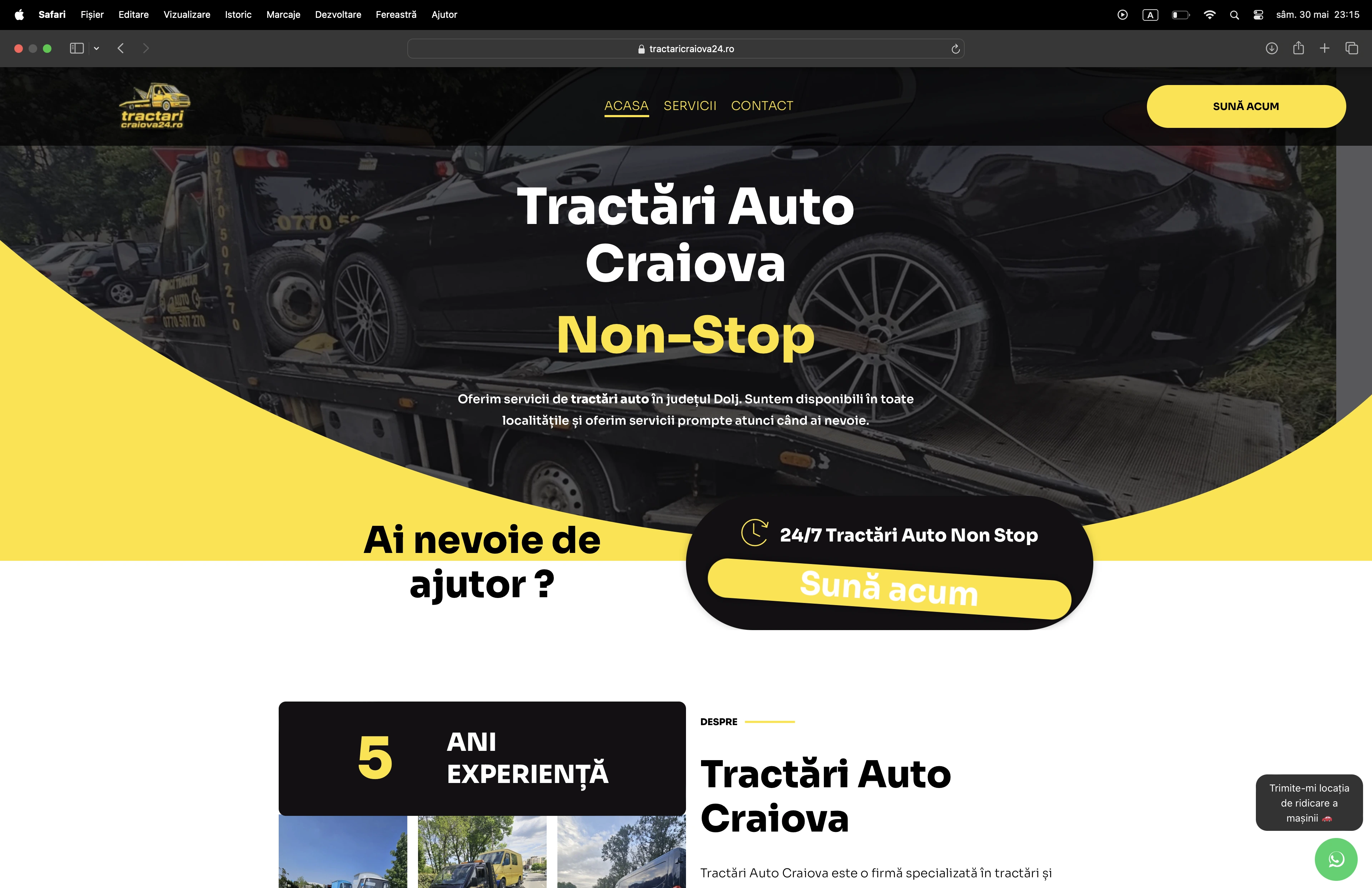 Screenshot Tractări Auto Craiova 24